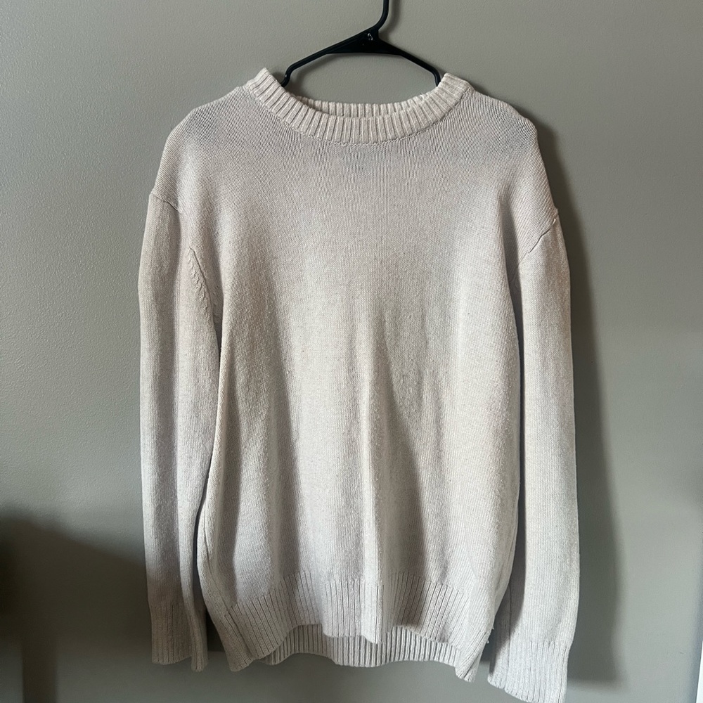 H&M Relaxed fit knit sweater in beige M